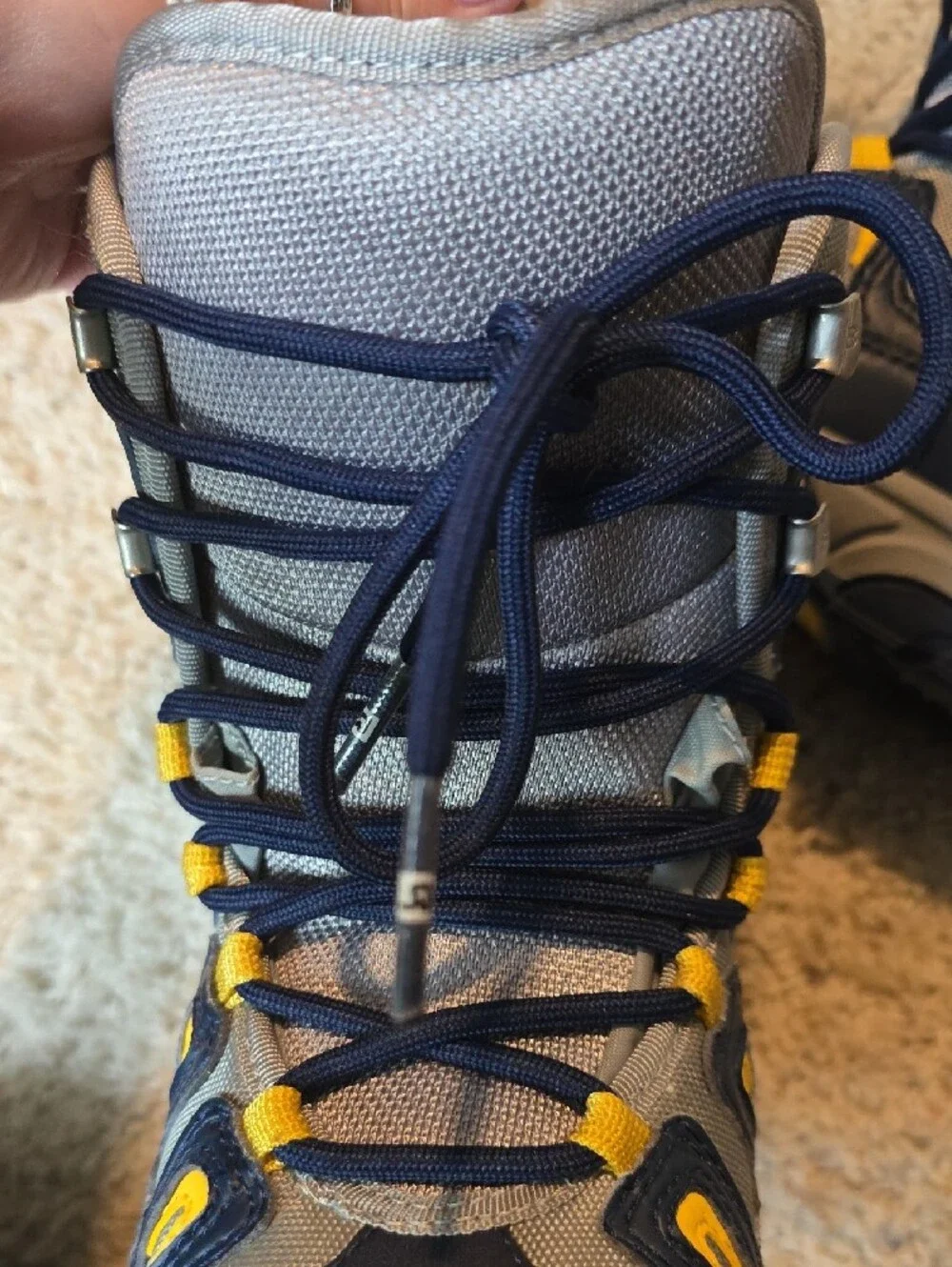 Burton Kids Navy and Yellow Snow Boots Size 3